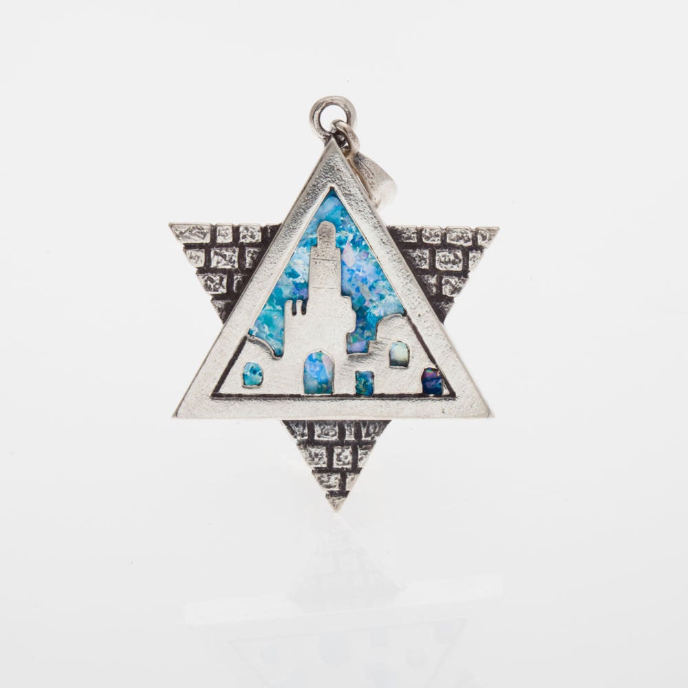Great-925 Sterling Silver Ancient Roman Glass Garnet Pendant Unique Jewelry image 0