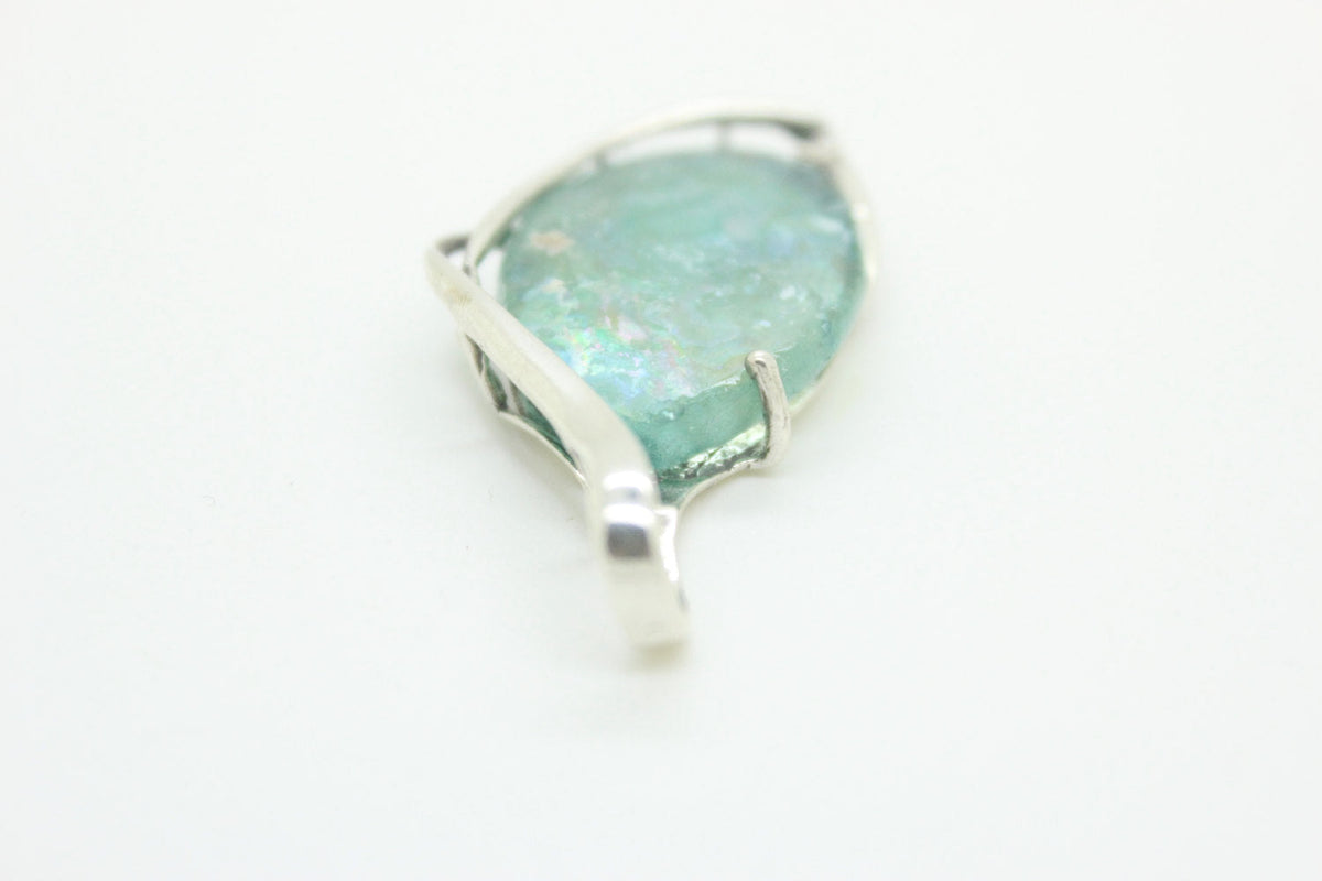 Unusual Woman Pendant, 925 Sterling Silver Paendant, Antique Roman Glass Pendant, Unique Jewelry OOAK image 3
