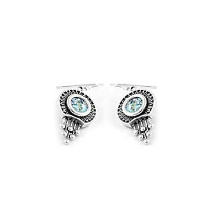 Woman Earrings, 925 Sterling Silver Earrings, Ancient Roman Glass Earrings, Dangle Earrings, Roman Glass Jewelry image 1