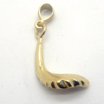 14K Yellow Gold Pendant, Shofar Pendant, Horn, Unique Design image 1