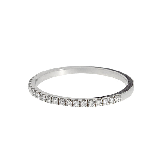 14K Solid White Gold Engagement Ring Natural Diamond 0.15 Carat image 0