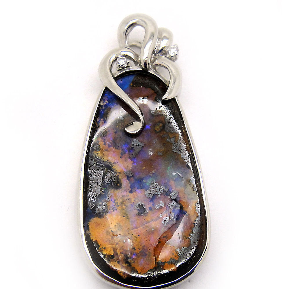 Unique Jewelry, 925 Sterling Silver Pendant, Opal Pendant, Australian Opal Gemstone image 0