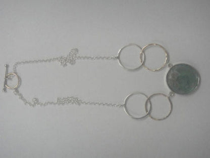 Ladies Ancient Roman Glass Necklace, 925 Sterling Silver Necklace,  Gold Filled, Unique Jewelry image 0