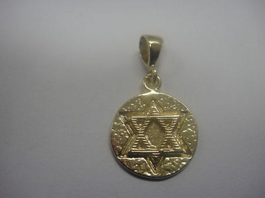 Special David Star Pendant, 14K Yellow Gold Pendant Judaica image 0