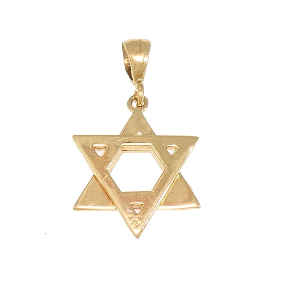 Classical Star of David Pendant, 14K Yellow Gold Pendant Judaica image 0