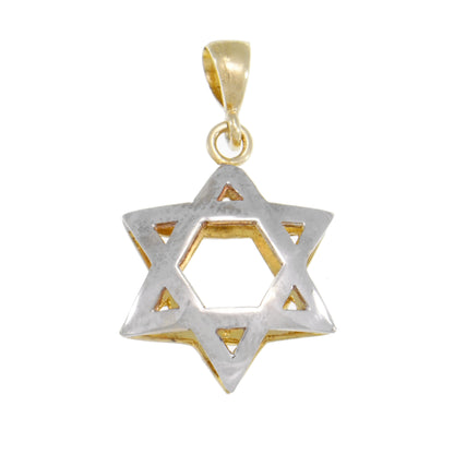 Beautiful 14K Yellow Gold pendant, White Gold Pendant, David Star Pendant, Judaica, Magen David image 1