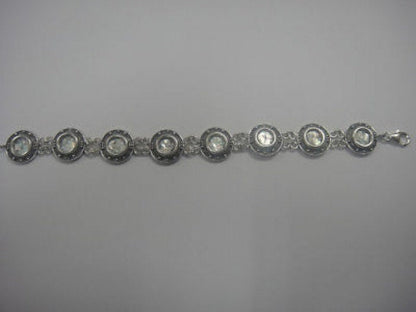 Filigree 925 Sterling Silver Bracelet, Ancient Roman Glass Bracelet, Unique Jewelry image 0