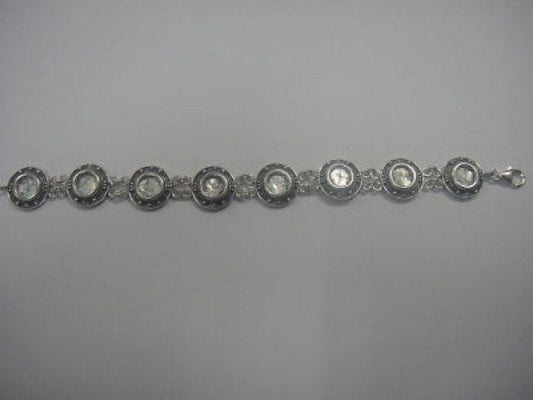 Filigree 925 Sterling Silver Bracelet, Ancient Roman Glass Bracelet, Unique Jewelry image 0