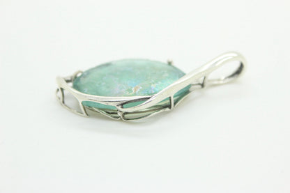 Unusual Woman Pendant, 925 Sterling Silver Paendant, Antique Roman Glass Pendant, Unique Jewelry OOAK image 1