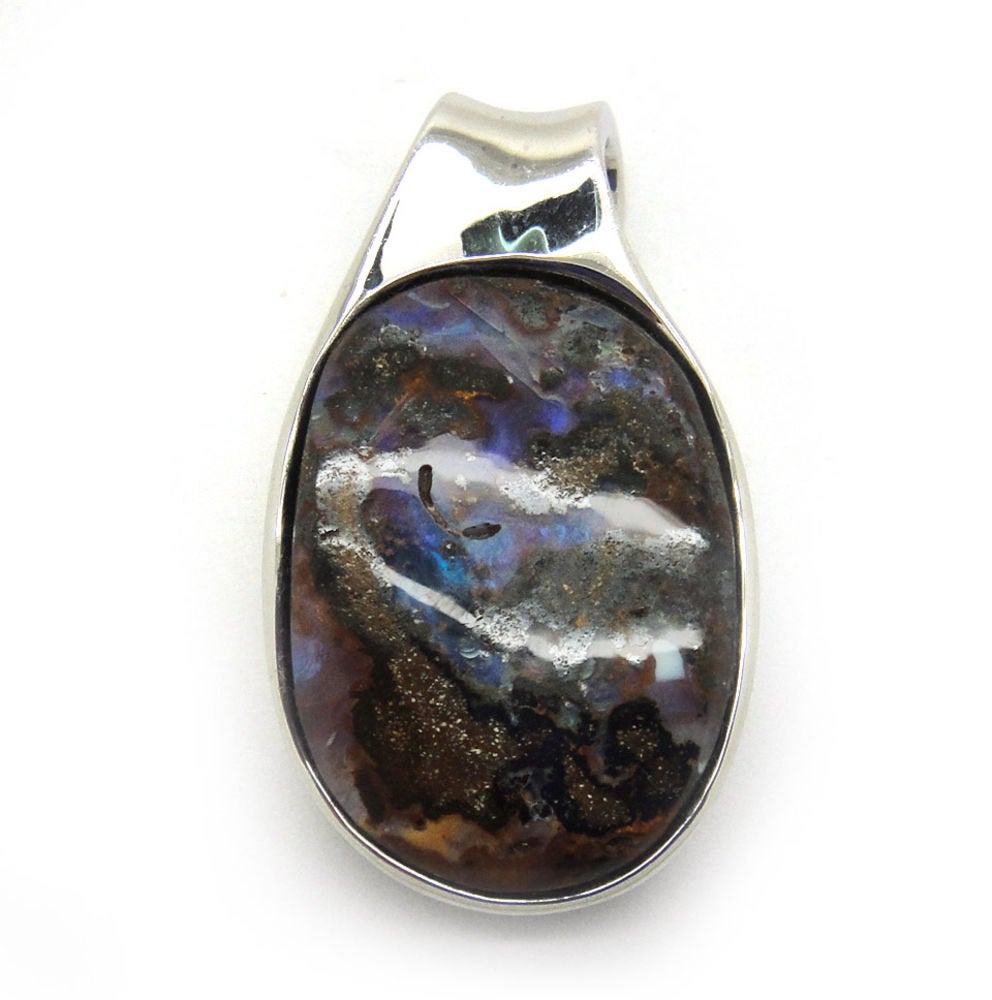 Unique Jewelry, Opal Pendant, 925 Sterling Silver Pendant, Australian Opal Gemstone Pendant image 0