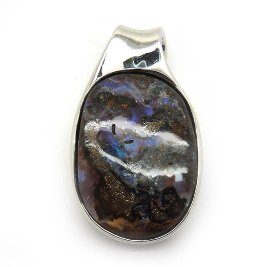 Unique Jewelry, Opal Pendant, 925 Sterling Silver Pendant, Australian Opal Gemstone Pendant image 0