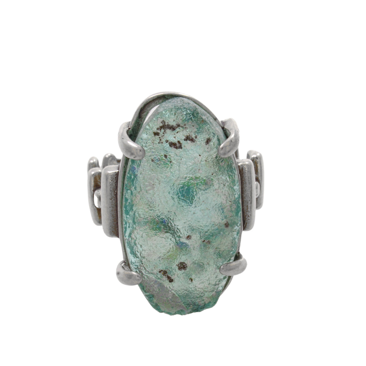 Roman Glass Ring, 925 Sterling Silver Ring, Unique Jewelry image 2