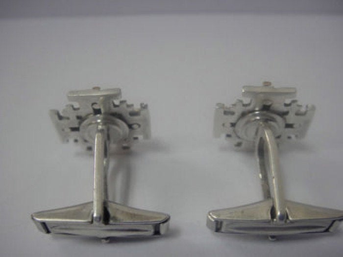 Great 925 Sterling Silver Cuff Links, Gold Filled Cuff Links Jerusalem Cross Cuff Links image 1
