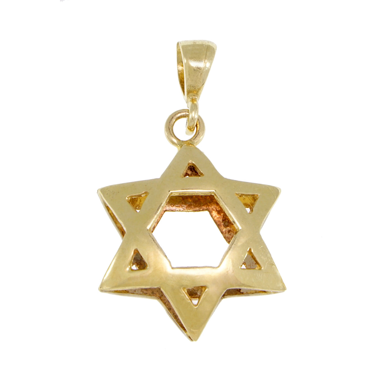 Beautiful 14K Yellow Gold pendant, White Gold Pendant, David Star Pendant, Judaica, Magen David image 0