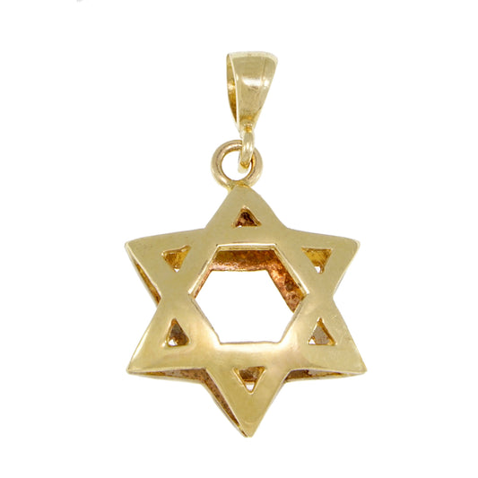 Beautiful 14K Yellow Gold pendant, White Gold Pendant, David Star Pendant, Judaica, Magen David image 0