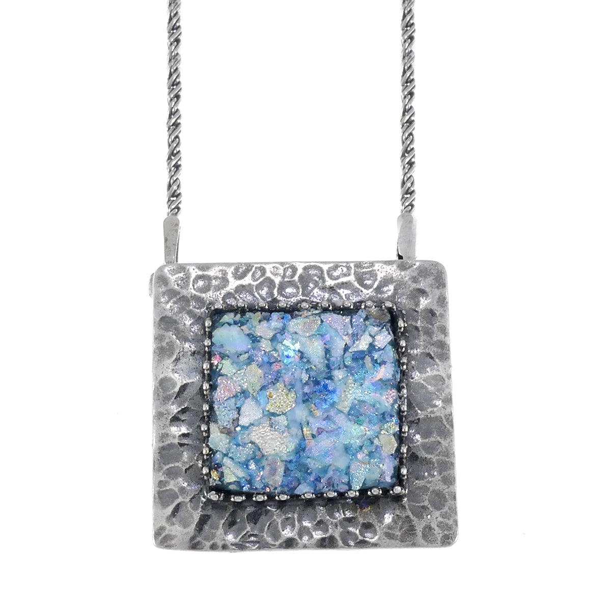 Great Ancient Roman Glass Necklace, Roman Glass Pendant, 925 Sterling Silver Necklace, OOAK, Unique Jewelry image 0