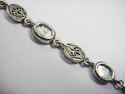 OOAK 925 Sterling Silver Bracelet, Ancient Roman Glass Bracelet, Unique Jewelry, Roman Glass Jewelry image 2