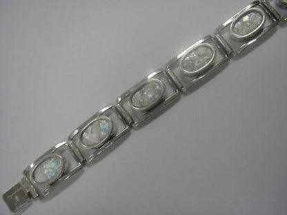 Wonderful Ladies Bracelet, 925 Sterling Silver Bracelet, Ancient Roman Glass Bracelet, Roman Glass Jewelry image 0