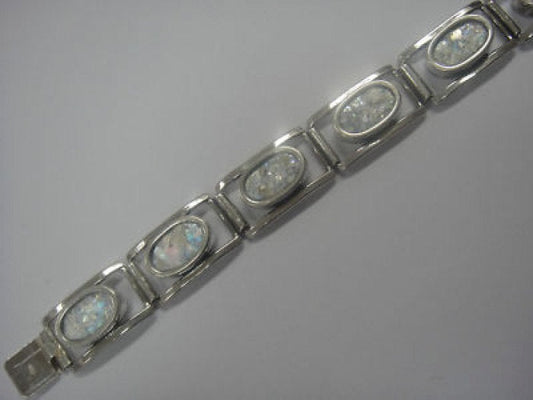 Wonderful Ladies Bracelet, 925 Sterling Silver Bracelet, Ancient Roman Glass Bracelet, Roman Glass Jewelry image 0