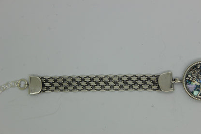 Beautiful 925 Sterling Silver Bracelet, Ancient Roman Glass Bracelet, Unique Jewelry image 3