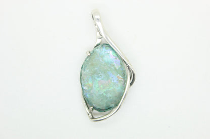 Unusual Woman Pendant, 925 Sterling Silver Paendant, Antique Roman Glass Pendant, Unique Jewelry OOAK image 0