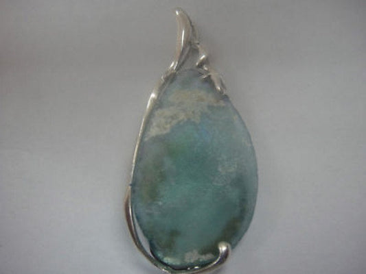 Beautiful  Pendant, 925 Sterling Silver Pendant, Antique Roman Glass Pendant, One Of a Kind Unique Jewelry image 0