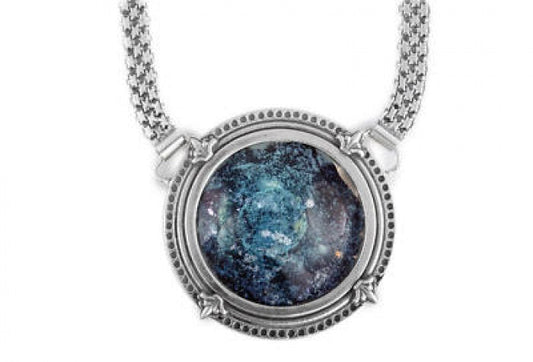 Beautiful 925 Sterling Silver Necklace, Ancient Roman Glass Necklace, Roman Glass Pendant, Unique Jewelry image 0