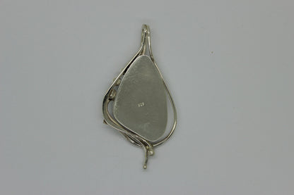Interesting 925 sterling silver pendant Antique Roman Glass pendant One of A kind Unique jewelry Special and rare glass colors image 1