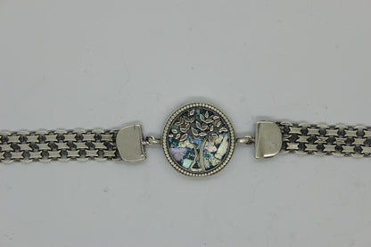 Beautiful 925 Sterling Silver Bracelet, Ancient Roman Glass Bracelet, Unique Jewelry image 2