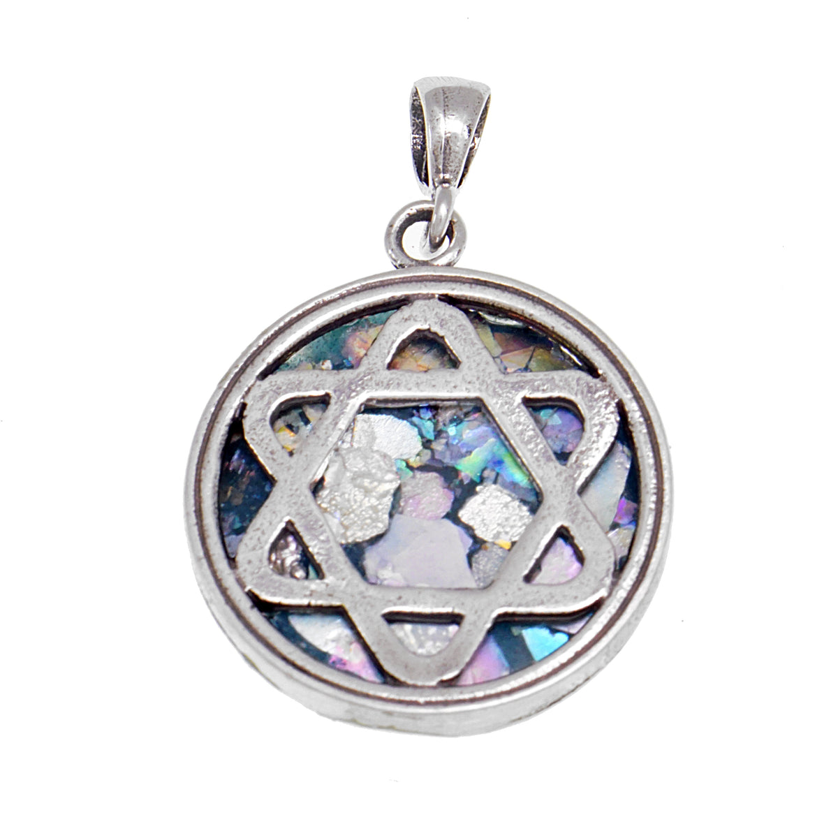 Great 925 Sterling Silver Ancient Roman Glass Pendant-Unique Jewelry image 0