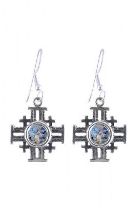 Special Dangle Earrings, 925 Sterling Silver Earrings, Ancient Roman Glass Earrings, Roman Glass Jewelry, OOAK image 0