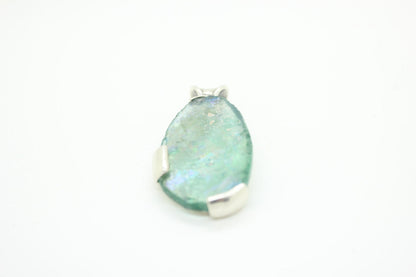 Amazing 925 Sterling Silver Pendant, Antique Roman Glass Pendant Unique Jewelry image 2