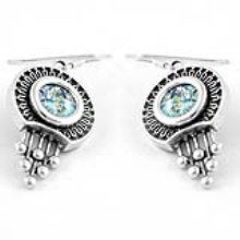 Woman Earrings, 925 Sterling Silver Earrings, Ancient Roman Glass Earrings, Dangle Earrings, Roman Glass Jewelry image 0