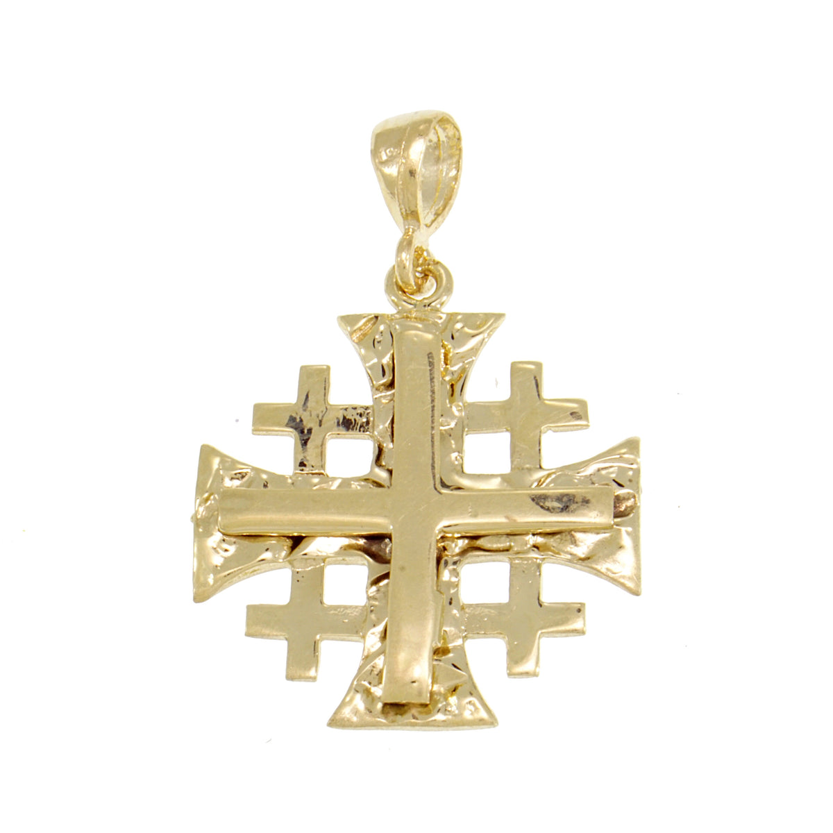 14K Yellow Gold ,Jerusalem Cross, Gold Pendant image 0