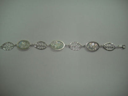 Beautiful 925 Sterling Silver Bracelet, Ancient Roman Glass Bracelet, Unique Jewelry image 1