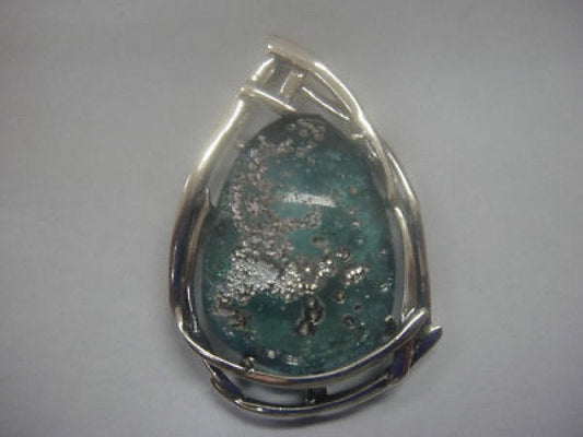 One Of A Kind Woman Pendant, 925 Sterling Silver Pendant, Antique Roman Glass Pendant Unique Jewelry image 0