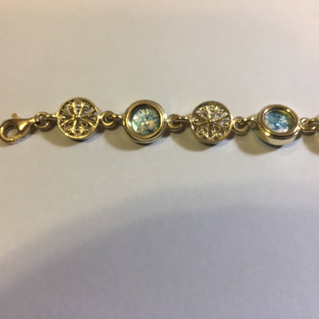beautiful unique jewelry 14k gold Ancient bracelet Roman Glass Filigree Openwork Jewelry image 4