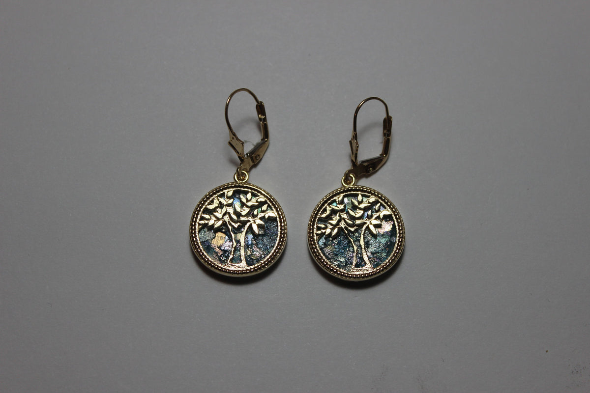 Great 14k gold Ancient Roman Glass Tree Of Lifee-Unique ering Jewelry image 1