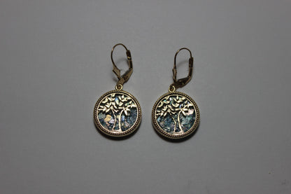 Great 14k gold Ancient Roman Glass Tree Of Lifee-Unique ering Jewelry image 1