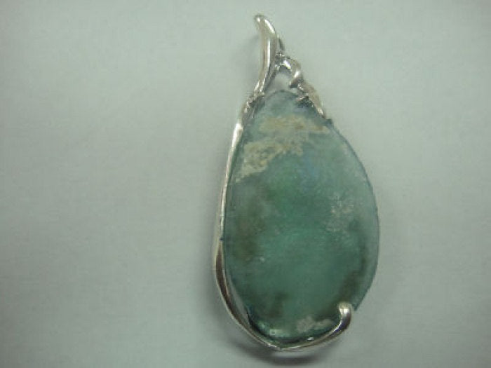 Beautiful  Pendant, 925 Sterling Silver Pendant, Antique Roman Glass Pendant, One Of a Kind Unique Jewelry image 1