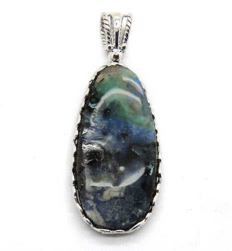 Opal Pendant, 925 Sterling Silver Pendant, Natural Australian Opal, Unique Jewelry image 0